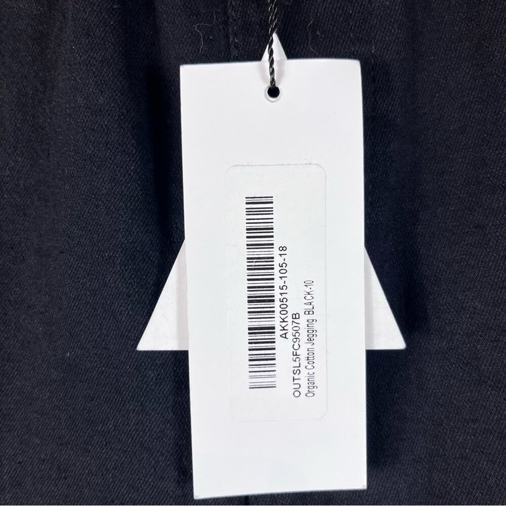 Karen Millen NWT Organic Skinny Pants Jegging Black Cotton Mid Rise Quiet Luxury - Picture 5 of 6